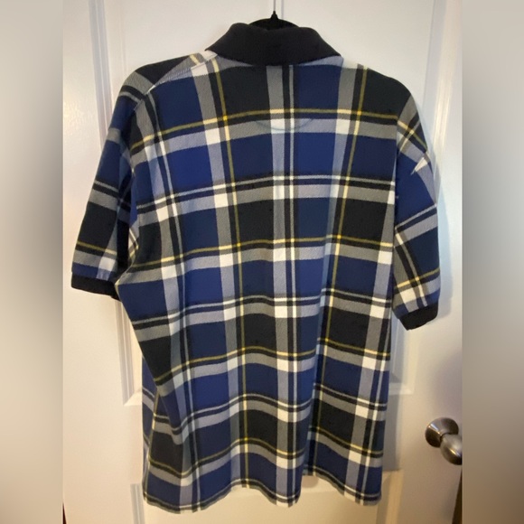 Chaps Ralph Lauren Plaid Polo Short Short Sleeve Cotton Size LARGE - Picture 2 of 8
